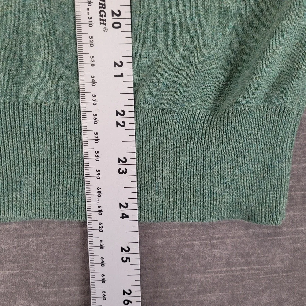 Polo Ralph Lauren Mens Medium Green Pima‎ Cotton V-Neck Sweater Vest Pony Logo